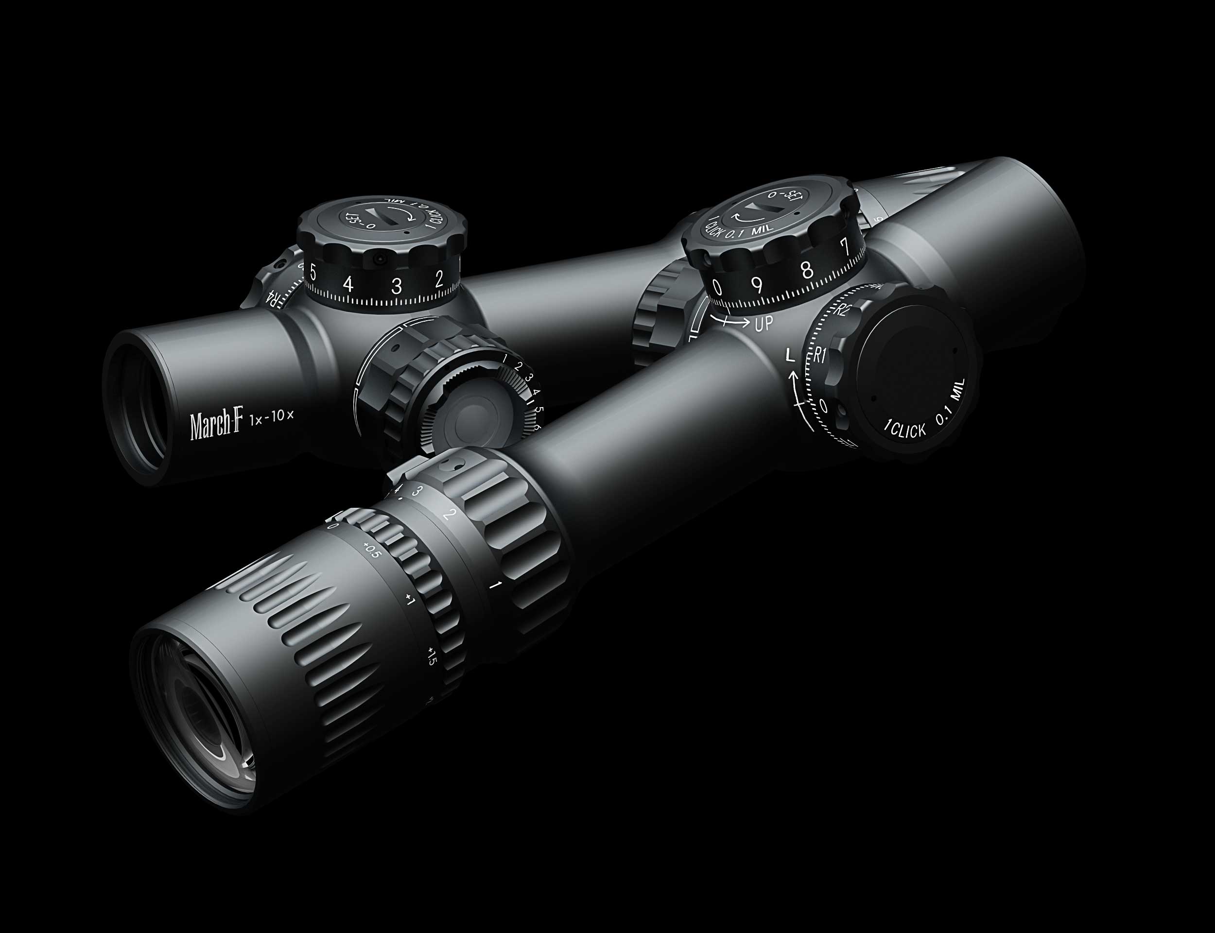 March-1x-10x24-Shorty Duel Reticle Scope